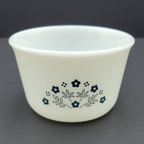 Pyrex Summer Impressions Blueberry Creamer Sugar Bowl Corelle Blue Flowers - Picture 5 of 7